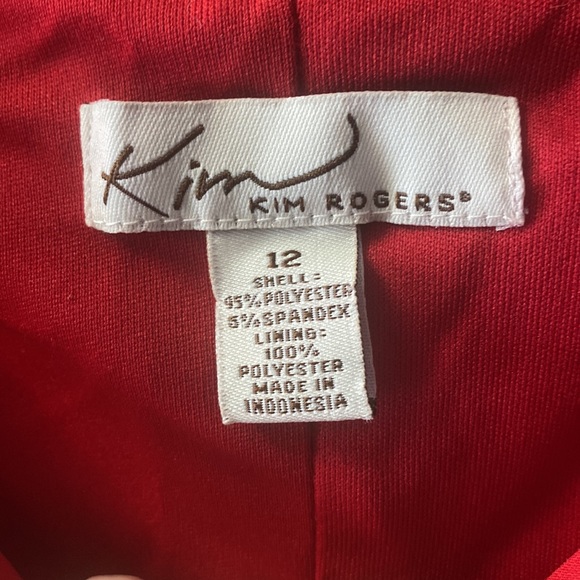 Red dress, short sleeve, new and never worn. Size 12. - Picture 3 of 4